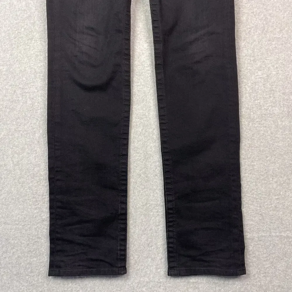 True Religion Mens 31 Black Zach Slim Straight Jeans